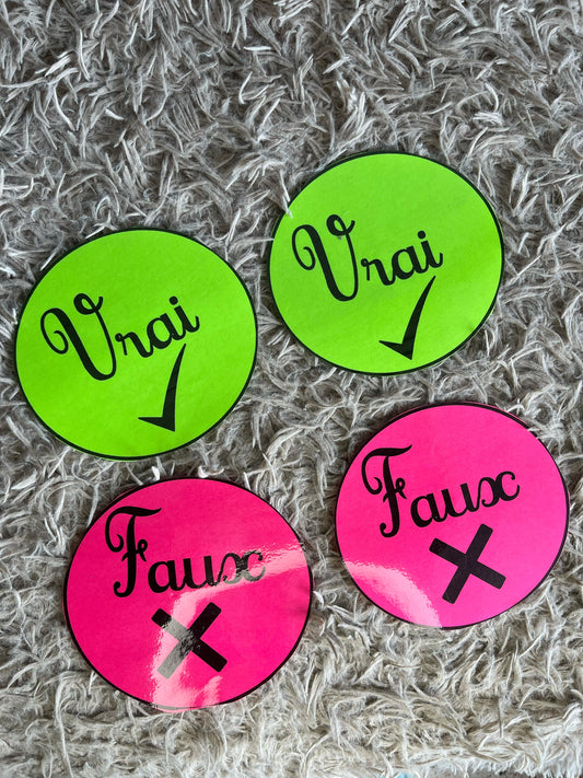 Vrai et faux 8 Pièces